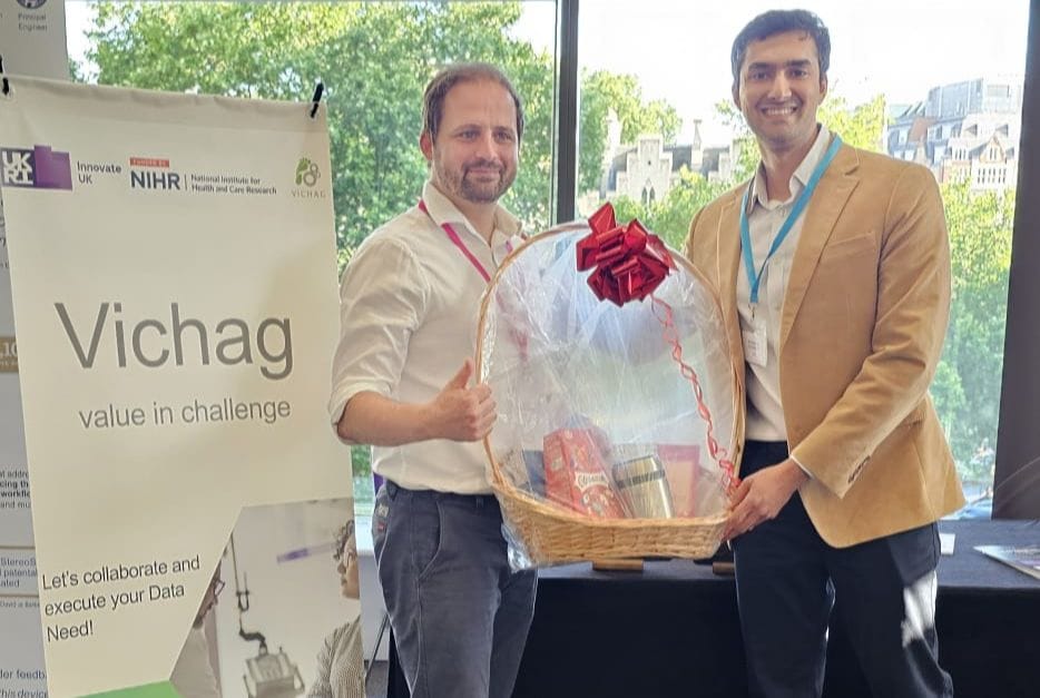 Vichag team at the NHS CEP Big Pitch stall